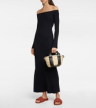 Chloe - Sense Mini raffia tote bag