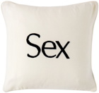 More Joy White Cashmere 'Sex' Cushion Cover