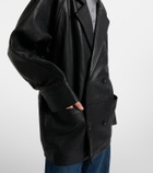 Frame Oversized leather jacket