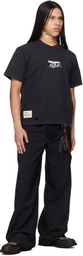 Song for the Mute Black Birkenstock Edition 'The Rebel' Distressed T-shirt