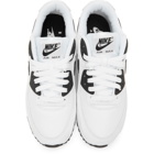 Nike White and Black Air Max 90 Sneakers