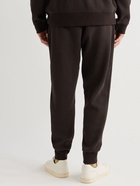 Theory - Balena Tapered Waffle-Knit Organic Cotton-Blend Drawstring Sweatpants - Brown