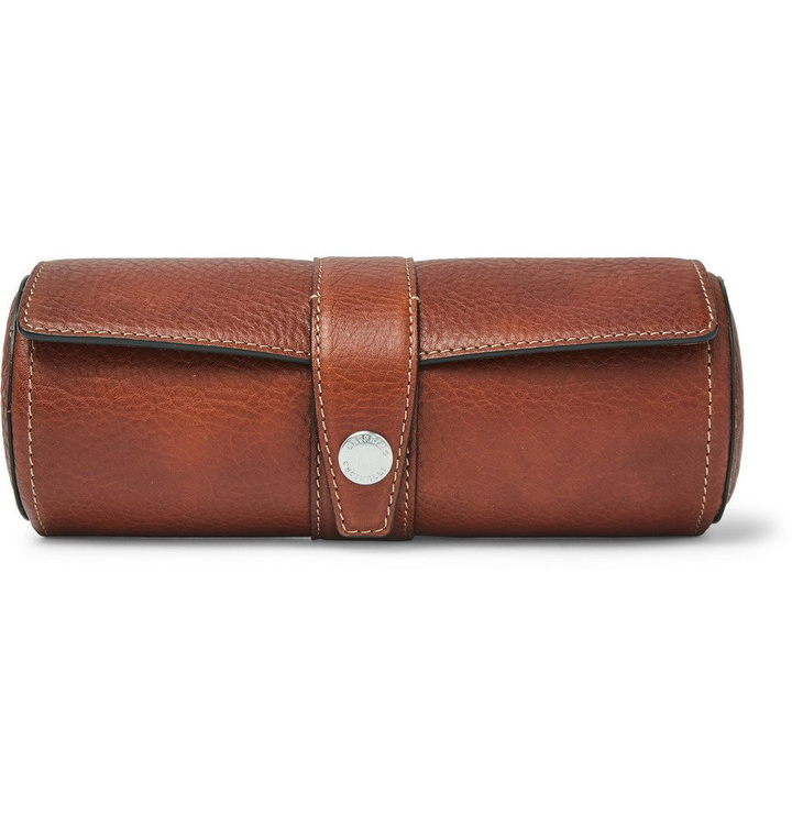 Photo: Brunello Cucinelli - Full-Grain Leather Watch Roll - Brown