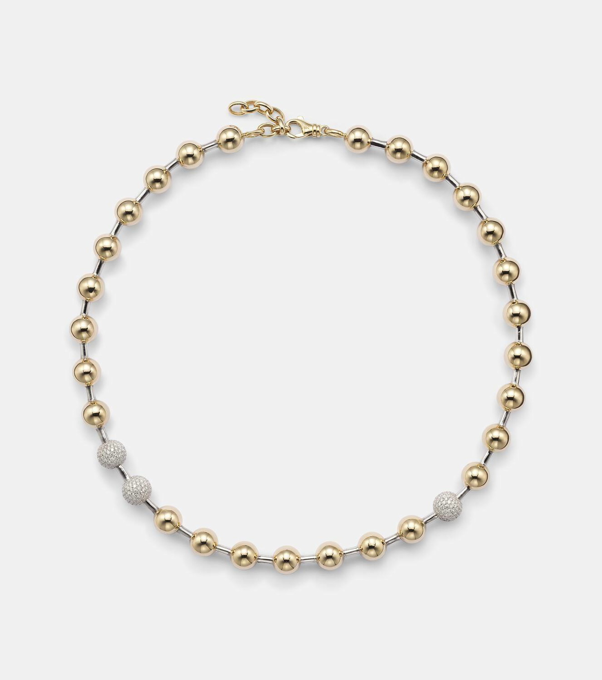 Rainbow K Ball 14kt gold necklace with diamonds