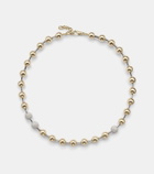 Rainbow K Ball 14kt gold necklace with diamonds