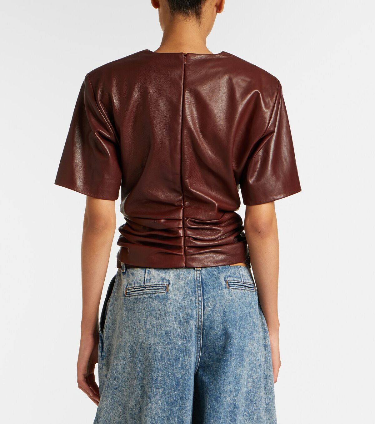 Magda Butrym Cropped leather top