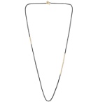 M.Cohen - 18-Karat Gold Beaded Necklace - Black