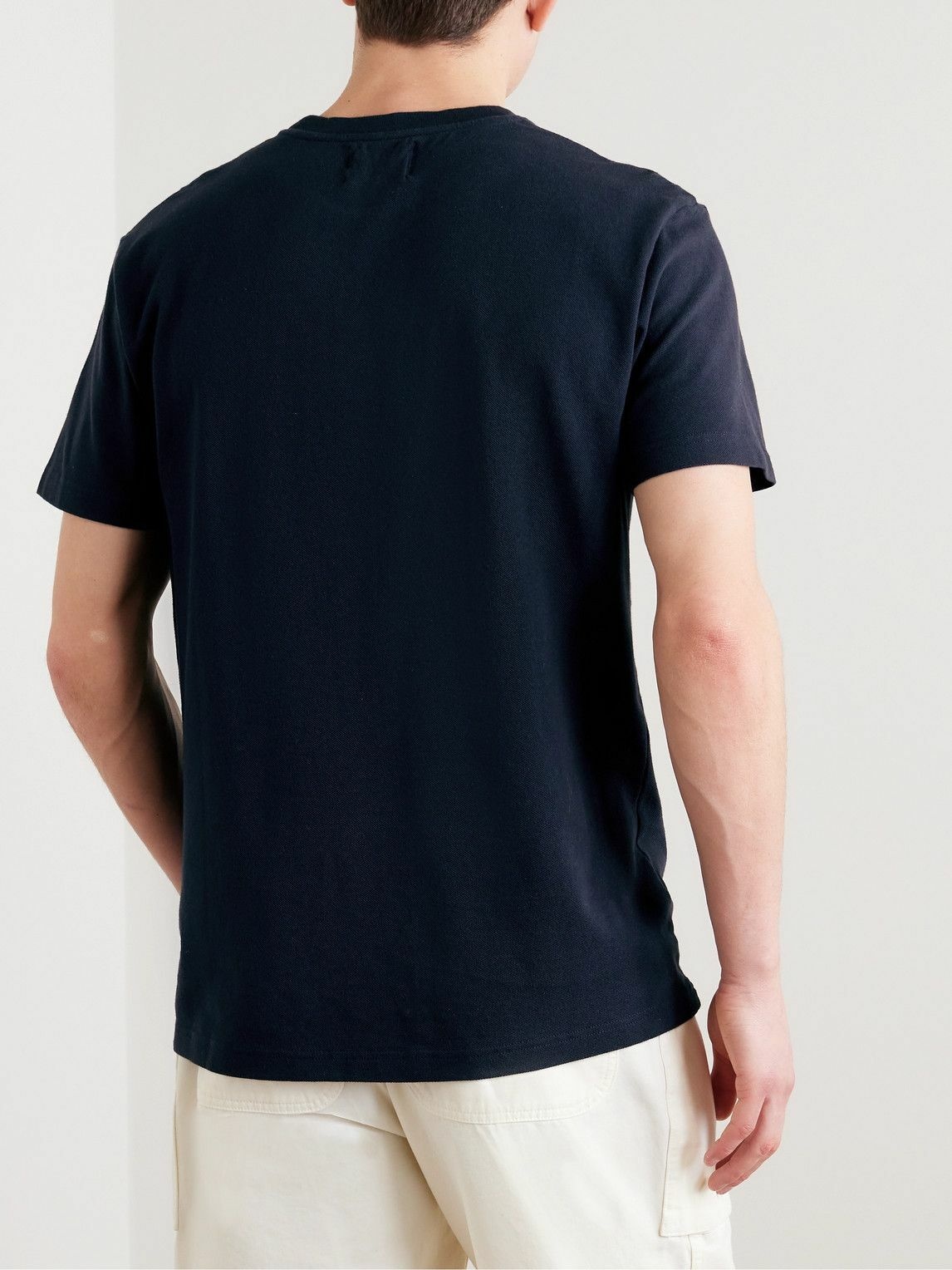 La Paz - Slim-Fit Logo-Emboidered Cotton-Piqué T-Shirt - Blue