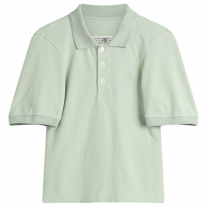 Photo: MM6 Maison Margiela Women's Polo Top in Mint