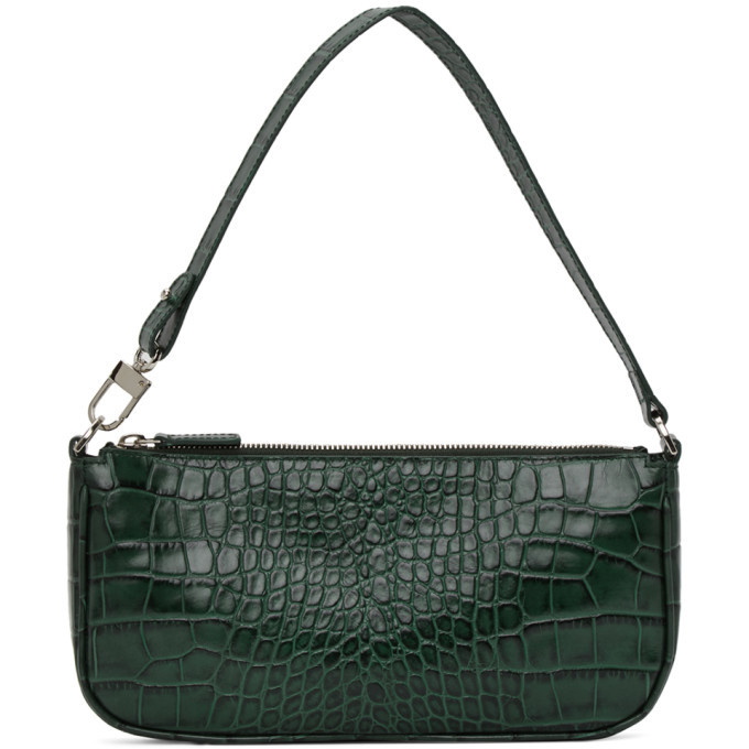 BY FAR Green Croc Rachel Bag By Far