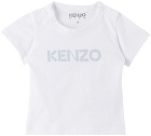 Kenzo Baby White & Blue Kenzo Paris T-Shirt & Overalls Set
