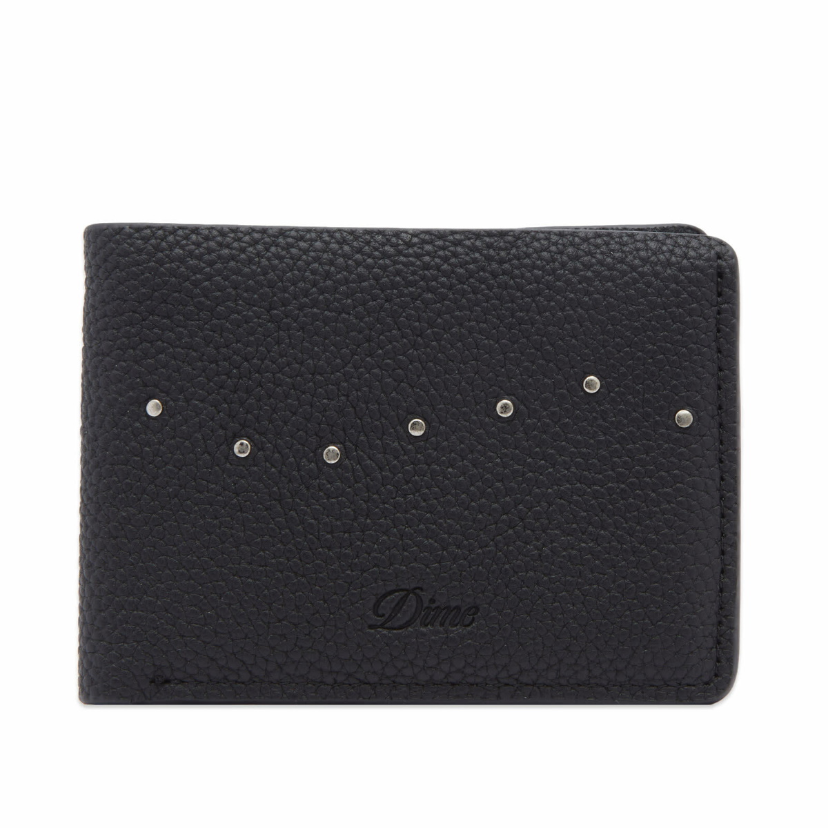 Dime Men's Quilted Leather Bifold Wallet in Black Dime