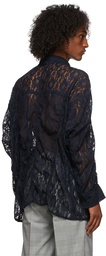 We11done Navy Lace Shirt