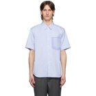 Comme des Garcons Homme Deux Blue and White Stripe Check Shirt