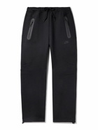 Nike - Straight-Leg Logo-Print Cotton-Blend Tech Fleece Sweatpants - Black
