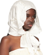 Ashley Williams SSENSE Exclusive White Bow Bonnet