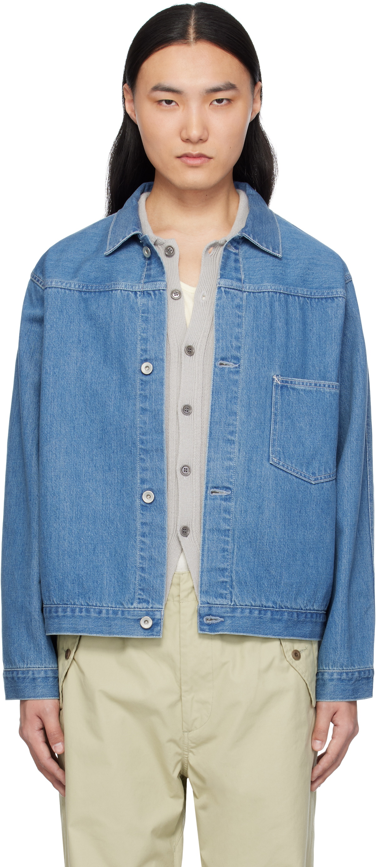 nanamica Indigo Raglan Denim Jacket Nanamica