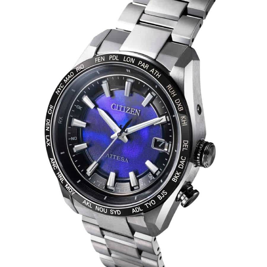 Citizen Attesa Perpetual World Time Blue Dial Mens Watch CB0288-65L