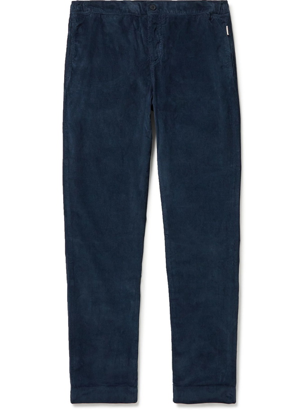 Photo: ORLEBAR BROWN - Ackens Cotton-Blend Corduroy Trousers - Blue