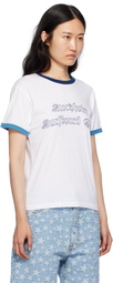 Stockholm (Surfboard) Club White Embroidered T-Shirt