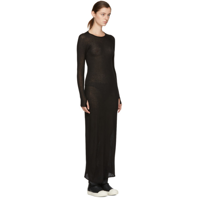 Boris Bidjan Saberi Black Long Sleeve T-Shirt Dress