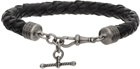 Saint Laurent Black Victorian T-Bar Bracelet