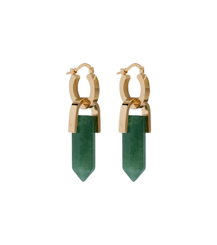 Photo: La DoubleJ Pillar embellished gold-plated earrings