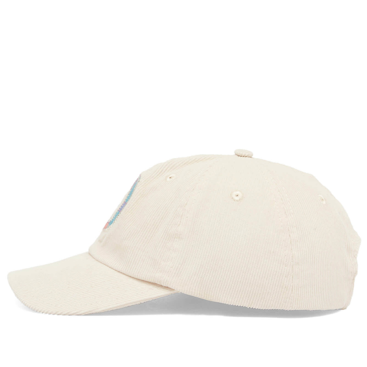 Drake's Men's Applique Logo Linen Baseball Cap in Ecru 