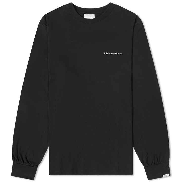 Photo: thisisneverthat Men's Long Sleeve Logo T-Shirt in Black