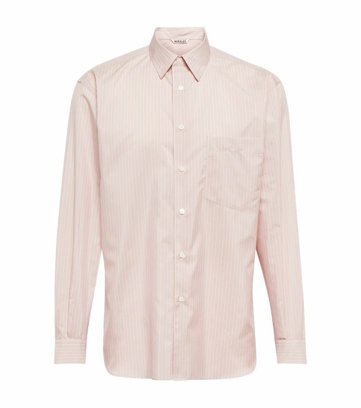 Photo: Auralee - Striped cotton-blend poplin shirt