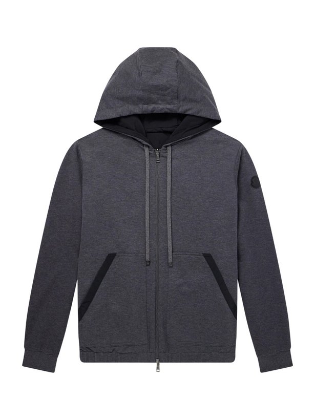 Photo: Moncler - Cotton Zip-Up Hoodie - Gray
