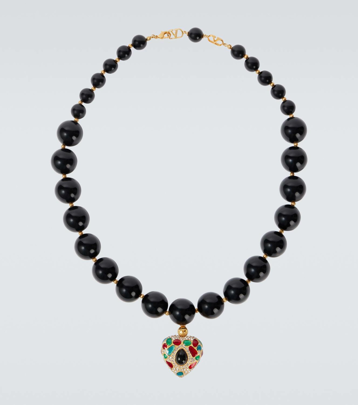 Valentino Garavani Coeur Royal Swarovski®-embellished beaded necklace