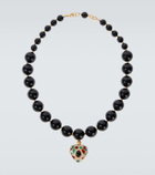 Valentino Garavani Coeur Royal Swarovski®-embellished beaded necklace