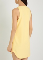 Wardrobe.nyc Stretch-crepe Mini Dress Yellow