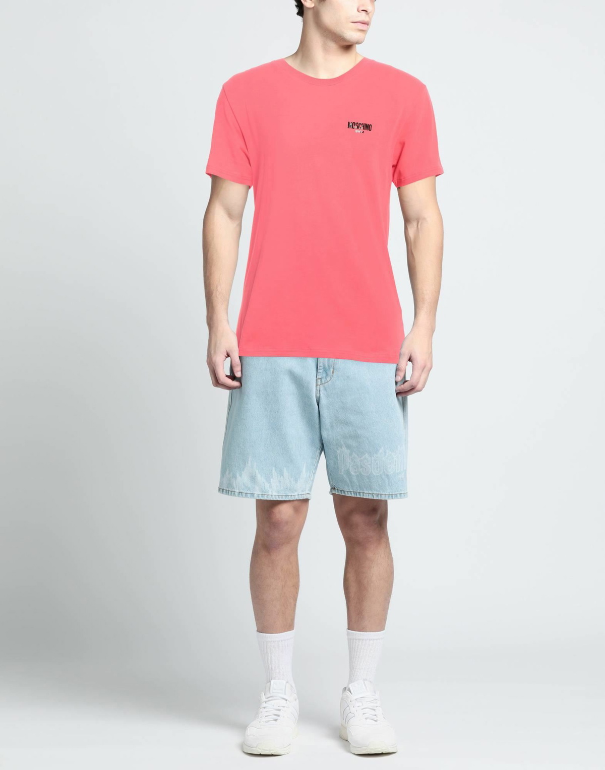 Moschino Swim Mens T-shirt Coral
