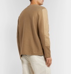 Folk - Patch Panelled Organic Cotton Sweatshirt - Neutrals