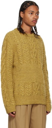 LOW CLASSIC Yellow Crewneck Sweater