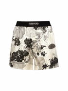 TOM FORD - Floral Printed Silk Satin Boxers