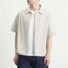 Edwin Men's Zed Shirt SS in White/Brown