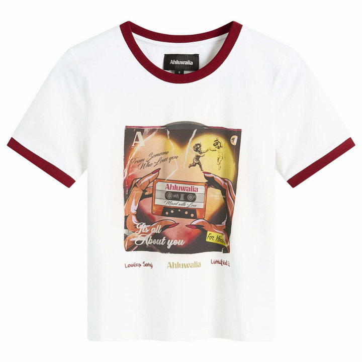Photo: Ahluwalia Women's Vinyl Baby T-Shirt in White