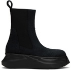 Rick Owens DRKSHDW Black Beatle Abstract Boots