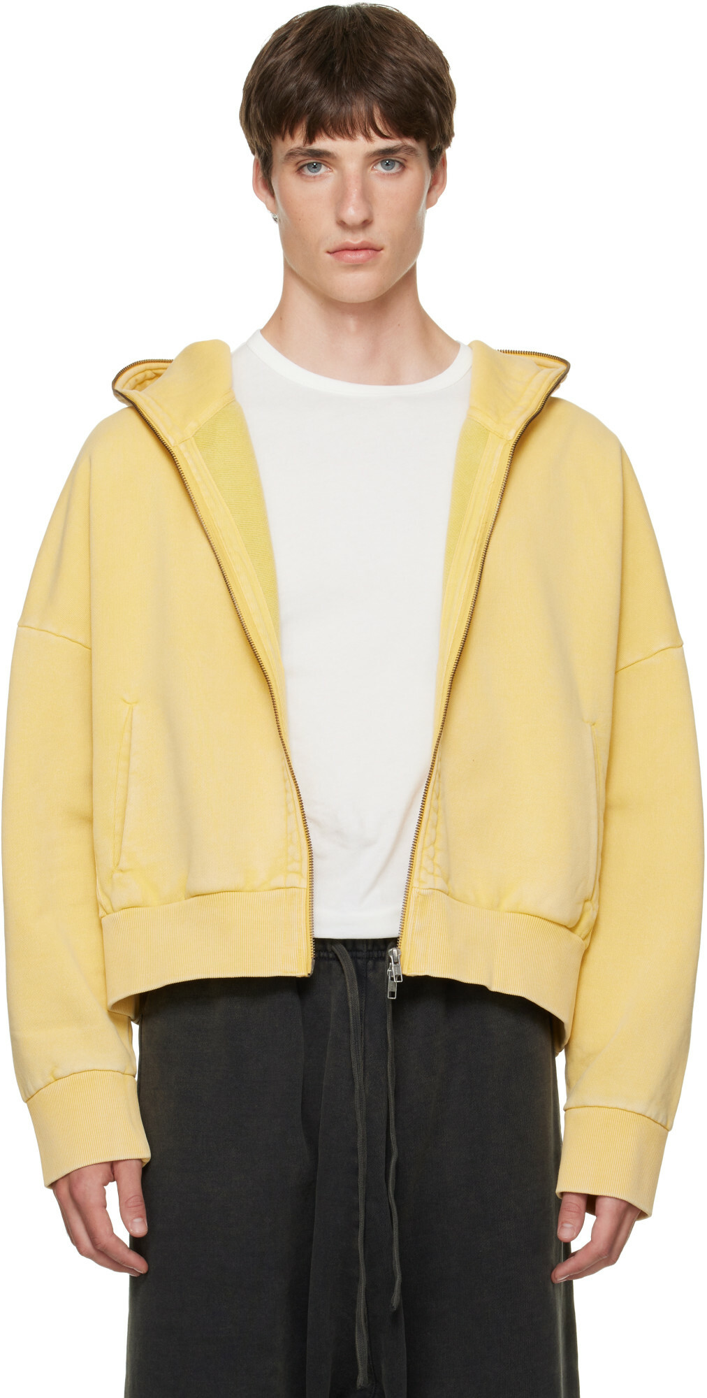 Entire Studios Yellow Eternal Zip Hoodie