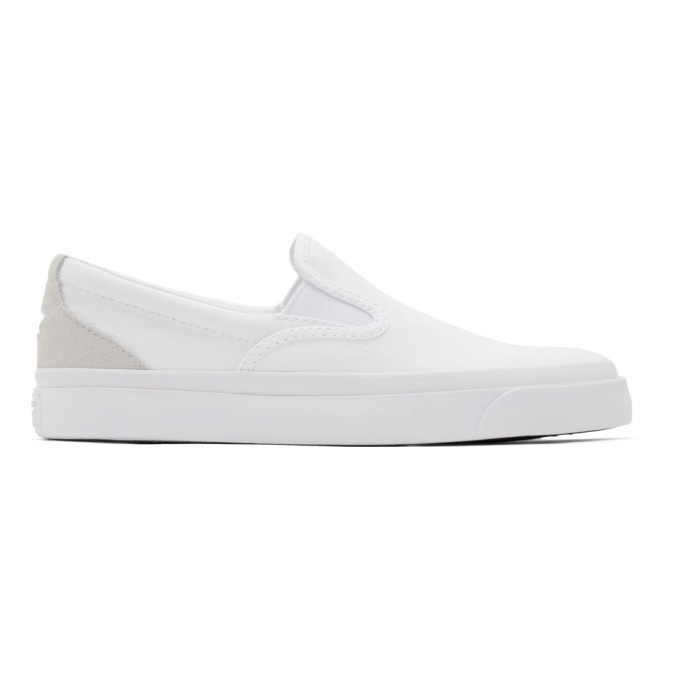 Photo: Converse White Suede One Star CC Slip-On Sneakers