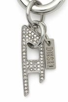 Diesel Charm with rhinestone D charm - Charms and Keyrings - Unisex - Silver