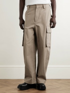 Bottega Veneta - Wide-Leg Cotton-Twill Cargo Trousers - Gray