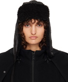Y's Black Vintage Nylon Twill Flying Aviator Hat