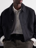 SAGE NATION - Jiji Paneled Melton Wool Jacket - Black