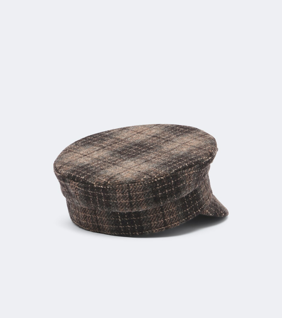 Ruslan Baginskiy Logo checked wool newsboy cap