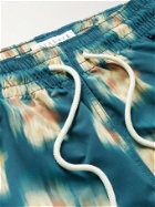 Atalaye - Aldamar Mid-Length Printed Recycled Swim Shorts - Blue