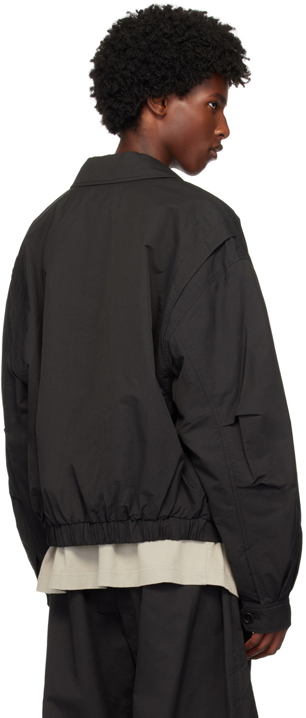 AMOMENTO Black Padded Bomber Jacket